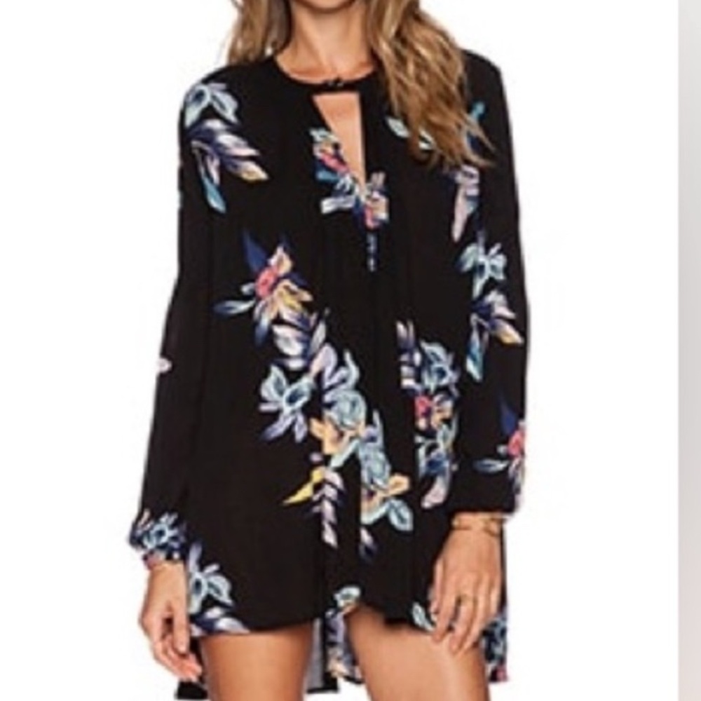 GREE PEOPLE Floral Long Sleeve Dress